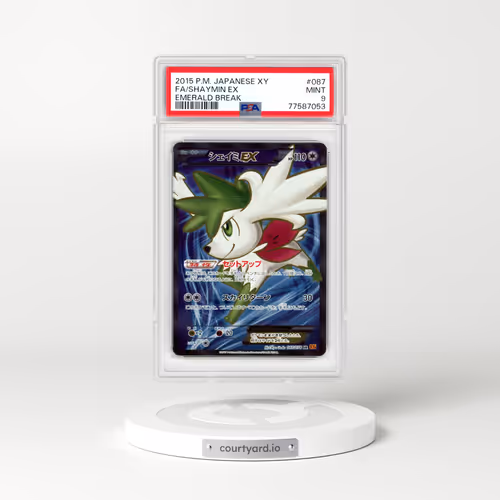 2015 Pokémon XY Emerald Break #087 Shaymin EX - Holo Full Art (PSA 9 MINT)