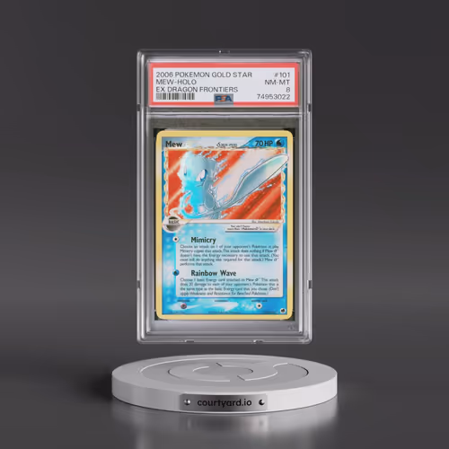 2006 Pokémon EX Dragon Frontiers #101 Mew - Holo Gold Star (PSA 8 NM-MT)