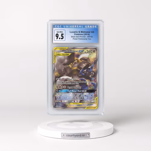 2016 Black Star Promos - Sun & Moon #SM192 Lucario & Melmetal GX - Power Partnership Tin (Holo)