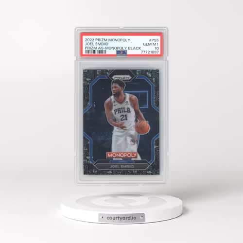 2022 Panini Prizm Monopoly Prizm All-Stars #PS5 Joel Embiid - Monopoly Black (PSA 10 GEM MINT)