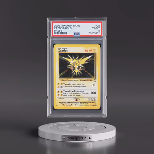 2000 Pokémon Game Base II #20 Zapdos - Holo (PSA 6 EX-MT)