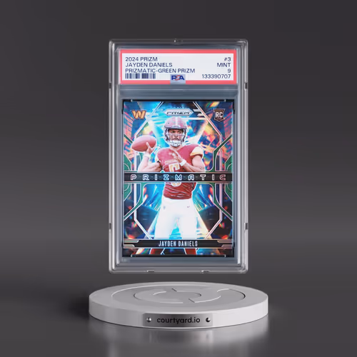 2024 Panini Prizm Prizmatic #3 Jayden Daniels - Green Prizm (PSA 9 MINT)