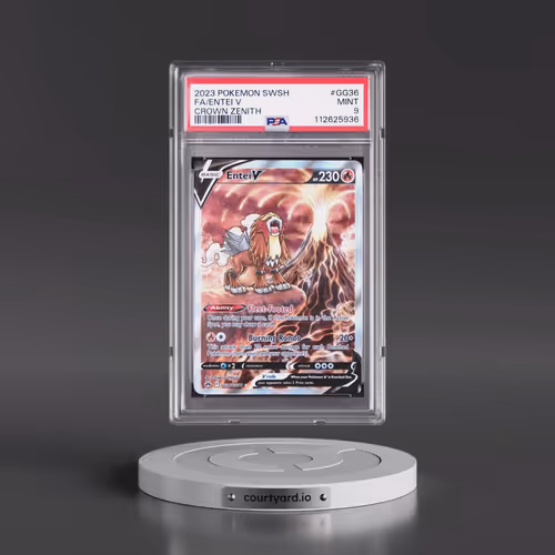 2023 Pokémon Sword and Shield Crown Zenith #GG36 Entei V - Holo Full Art (PSA 9 MINT)