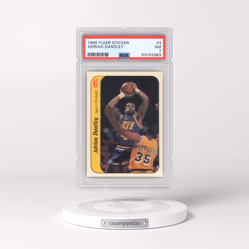 1986 Fleer Sticker #3 Adrian Dantley (PSA 7 NM)