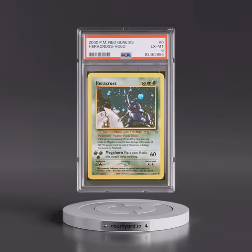 2000 Pokémon Neo Genesis #6 Heracross - Holo (PSA 6 EX-MT)
