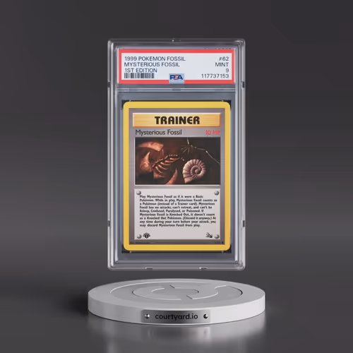 1999 Pokémon Fossil #62 Mysterious Fossil - 1st Edition (PSA 9 MINT)