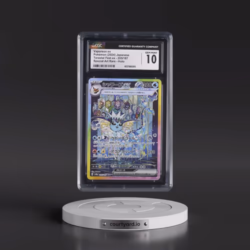 2024 Pokémon Sv8a-Terastal Fest EX #205 Vaporeon EX - Holo Special Art Rare (CGC 10 GEM MINT)