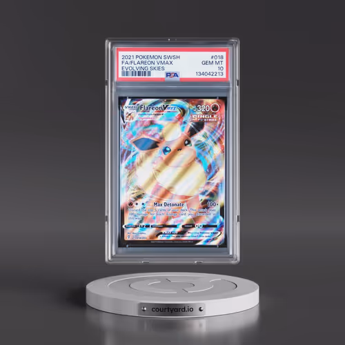 2021 Pokémon Sword & Shield Evolving Skies #018 Flareon Vmax - Full Art (PSA 10 GEM MINT)