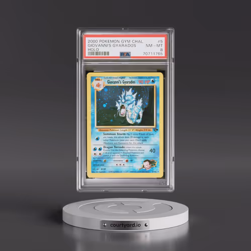 2000 Pokémon Gym Challenge #5 Giovanni's Gyarados - Holo (PSA 8 NM-MT)