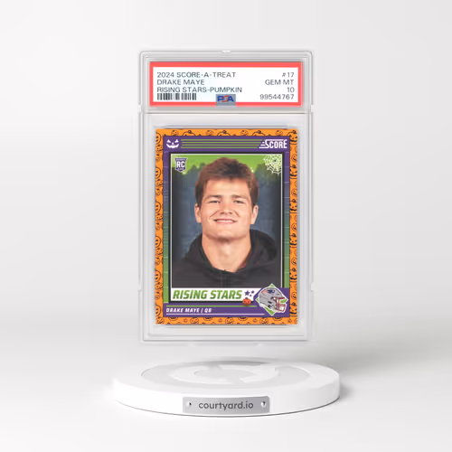 2024 Panini Score-A-Treat Rising Stars #17 Drake Maye - Pumpkin (PSA 10 GEM MINT)