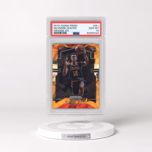 2019 Panini Prizm #251 DE'Andre Hunter - Orange Ice (PSA 10 GEM MINT)