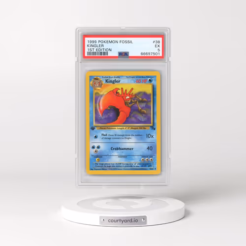 1999 Pokémon Fossil #38 Kingler - 1st Edition (PSA 5 EX)
