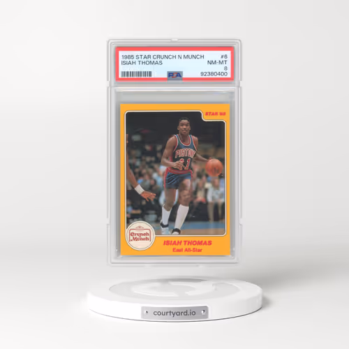 1985 Star Crunch N Munch #6 Isiah Thomas (PSA 8 NM-MT)