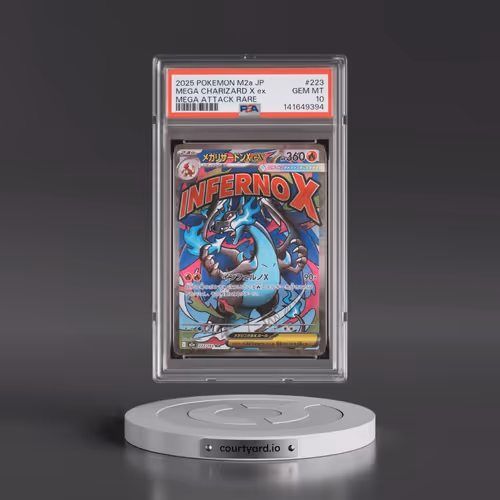 2025 Pokémon M2a-Mega Dream EX #223 Mega Charizard X EX - Holo Mega Attack Rare (PSA 10 GEM MINT)