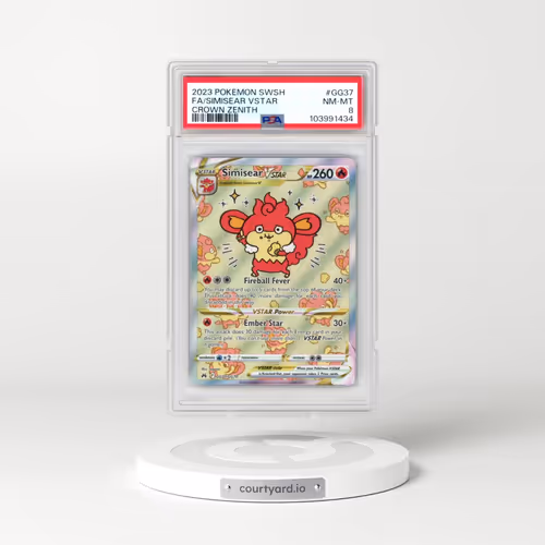 2023 Pokémon Sword and Shield Crown Zenith #GG37 Simisear Vstar - Full Art (PSA 8 NM-MT)