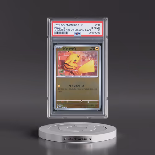 2024 Pokémon SV-P Promo #216 Pikachu - Summer of Pokeca Is Here! Promo Card Get Campaign Pack (PSA 1
