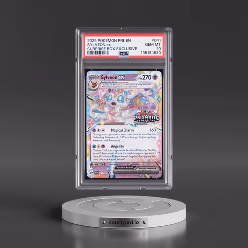 2025 Pokémon Pre EN-Prismatic Evolutions #041 Sylveon EX - Holo Surprise Box Exclusive (PSA 10 GEM M