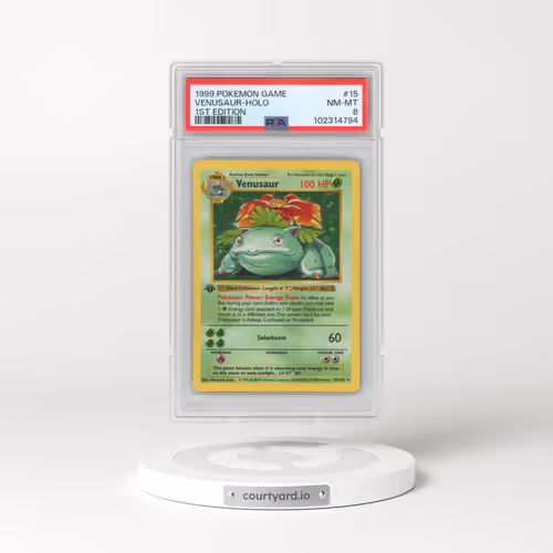 1999 Pokémon Game #15 Venusaur - 1st Edition Holo (PSA 8 NM-MT)