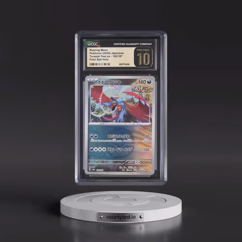 2024 High Class Pack: Terastal Fest ex - sv8a #100/187 Roaring Moon - Poké Ball Holo (CGC 10 PRISTIN