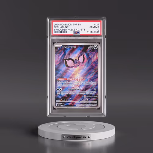 2024 Pokémon Svp EN-SV Black Star Promo #129 Pecharunt - Shrouded Fable Pokemon Center Elite Trainer
