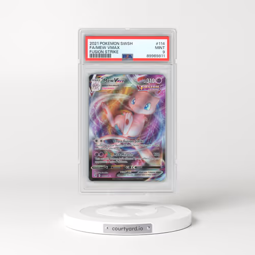 2021 Pokémon Sword & Shield Fusion Strike #114 Mew Vmax - Full Art (PSA 9 MINT)