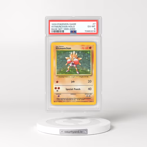 1999 Pokémon Game #7 Hitmonchan - Holo Base Set 1999-2000 (PSA 6 EX-MT)