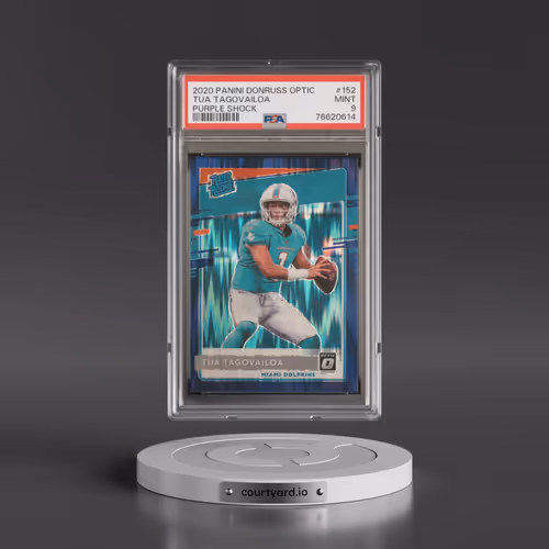 2020 Panini Donruss Optic #152 Tua Tagovailoa - Purple Shock (PSA 9 MINT)