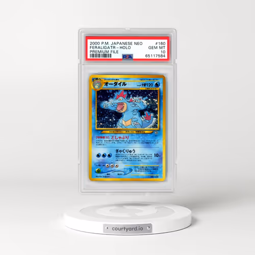 2000 Pokémon Neo #160 Feraligatr - Holo Premium File (PSA 10 GEM MINT)