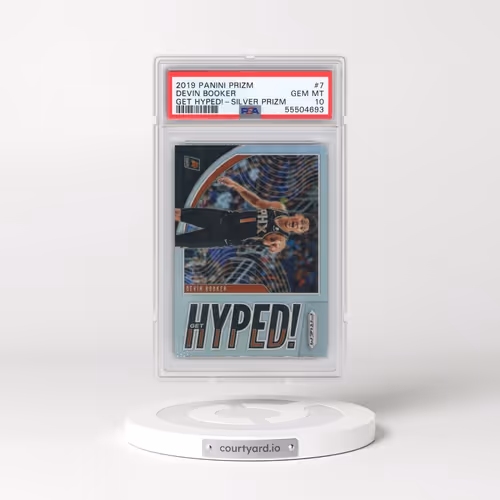 2019 Panini Prizm Get Hyped! #7 Devin Booker - Silver Prizm (PSA 10 GEM MINT)