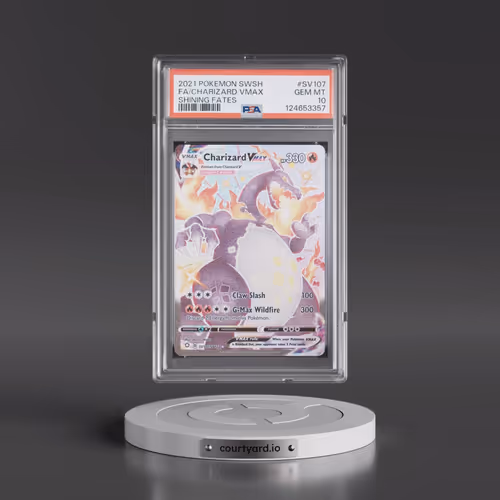 2021 Pokémon Sword & Shield Shining Fates #SV107 Charizard Vmax - Full Art (PSA 10 GEM MINT)