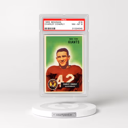1955 Bowman #16 Charley Conerly (PSA 8 NM-MT)