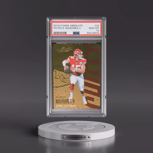 2018 Panini Absolute #49 Patrick Mahomes II (PSA 10 GEM MINT)