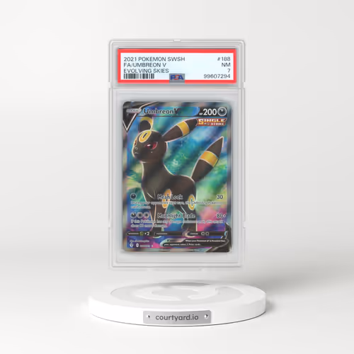 2021 Pokémon Sword & Shield Evolving Skies #188 Umbreon V - Holo Full Art (PSA 7 NM)