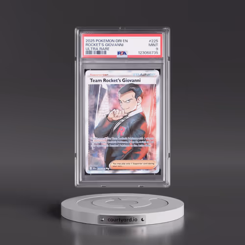 2025 Pokémon Dri EN-Destined Rivals #225 Team Rocket's Giovanni - Ultra Rare (PSA 9 MINT)