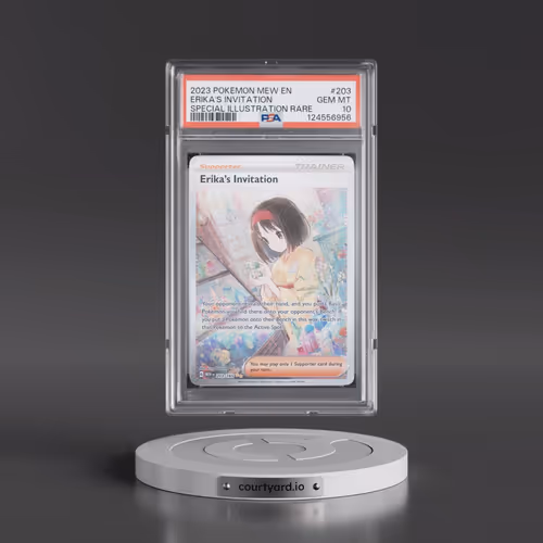 2023 Pokémon Mew EN-151 #203 Erika's Invitation - Special Illustration Rare (PSA 10 GEM MINT)