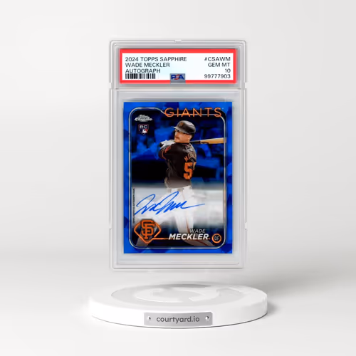 2024 Topps Chrome Sapphire Chrome Sapphire Autographs #CSAWM Wade Meckler (PSA 10 GEM MINT)