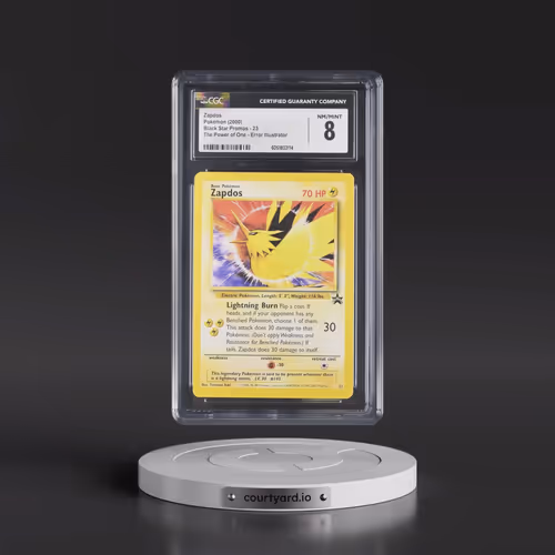 1999 Black Star Promos #23 Zapdos - The Power of One Error Illustrator - Aoki (CGC 8 NM-MT)