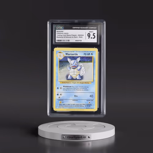 2023 Pokémon Clb-Trading Card Game Classic Blastoise & Suicune EX Deck #002 Wartortle (CGC 9.5 MINT+
