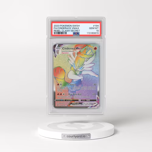 2020 Pokémon Sword & Shield Rebel Clash #194 Cinderace Vmax - Full Art Secret (PSA 10 GEM MINT)