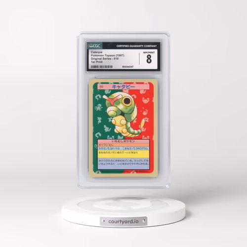 1997 (Only One Pokémon) Original Series #010 Caterpie - (Blue Back) 1st Print (CGC 8 NM-MT)