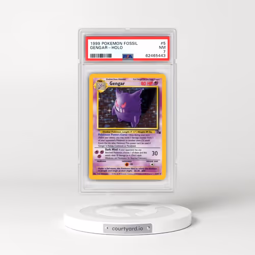 1999 Pokémon Fossil #5 Gengar - Holo (PSA 7 NM)