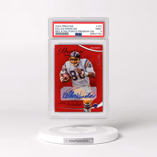 2023 Panini Prestige #167 Kellen Winslow - Red Xtra Points Premium-Signature (PSA 9 MINT)