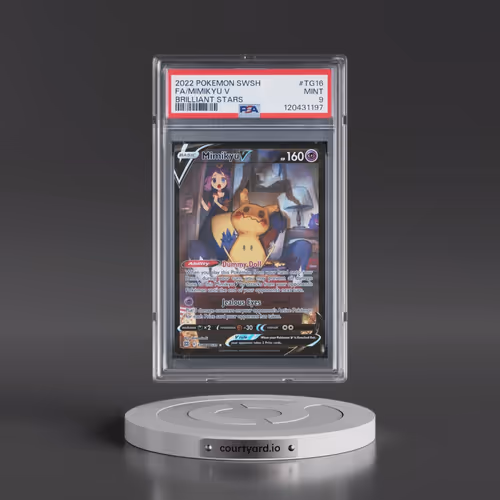 2022 Pokémon Sword & Shield Brilliant Stars #TG16 Mimikyu V - Holo Full Art (PSA 9 MINT)