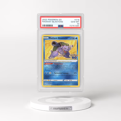 2022 Pokémon GO #018 Radiant Blastoise - Holo (PSA 10 GEM MINT)