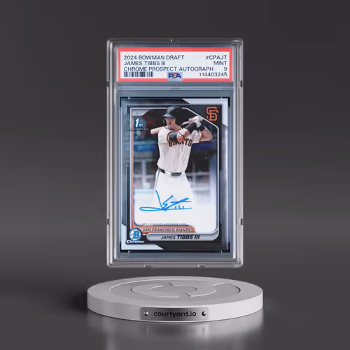 2024 Bowman Draft Chrome Prospect Autographs #CPAJT James Tibbs III (PSA 9 MINT)