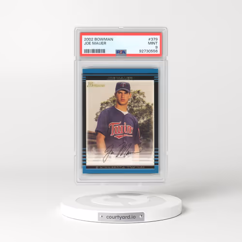 2002 Bowman #379 Joe Mauer (PSA 9 MINT)