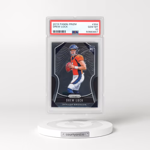 2019 Panini Prizm #304 Drew Lock (PSA 10 GEM MINT)
