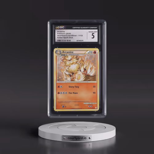 2010 HeartGold & SoulSilver #1/123 Arcanine - (Non-Holo) Ember Spark Deck (CGC 5 EX)