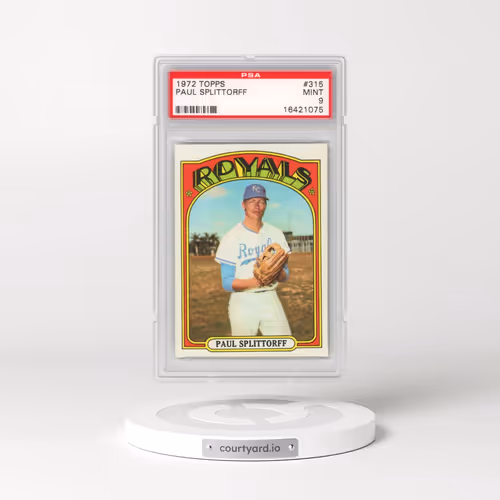 1972 Topps #315 Paul Splittorff (PSA 9 MINT)