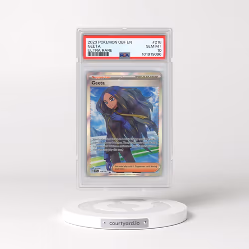 2023 Pokémon Obf EN-Obsidian Flames #218 Geeta - Ultra Rare (PSA 10 GEM MINT)